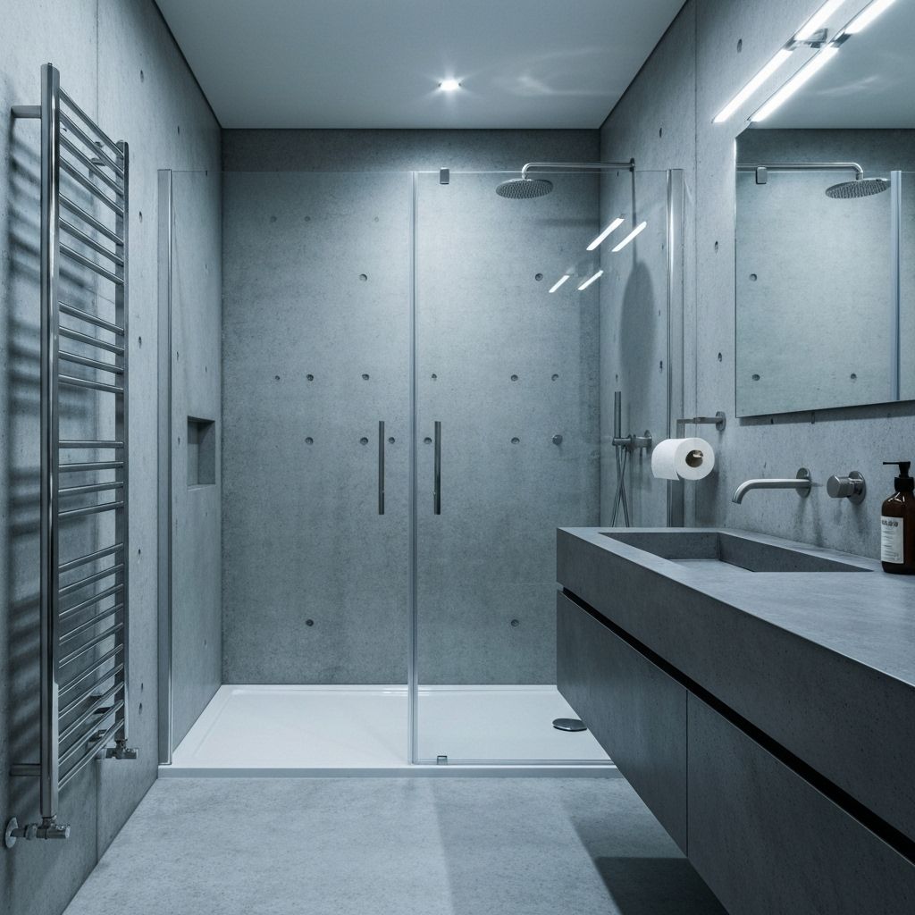 Industrial Modern - NYC bathroom renovation example