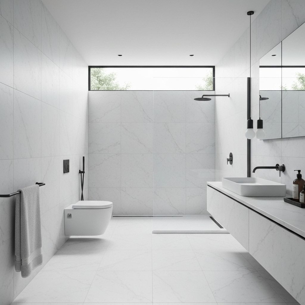 Modern Minimalist - NYC bathroom renovation example